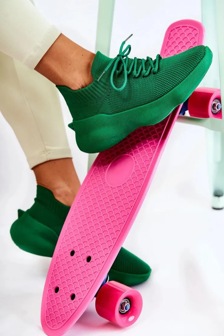 Boto Sneakersy Damskie*Wsuwane Buty Sportowe Damskie Zielone Dalmiro