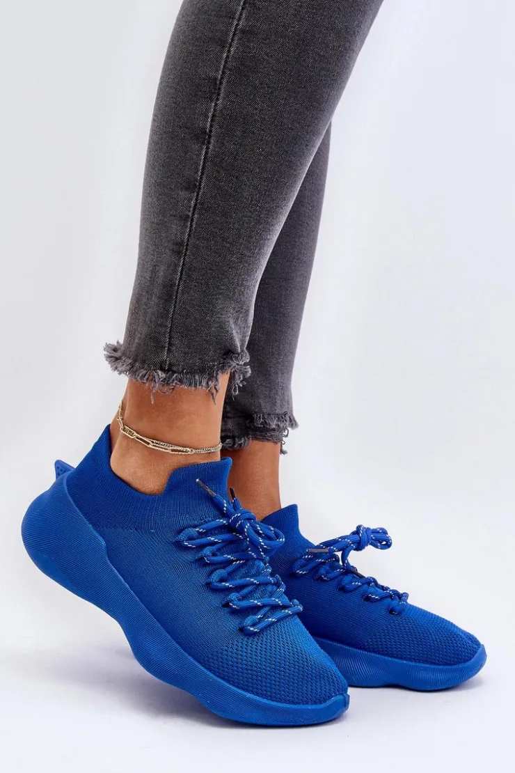 Boto Sneakersy Damskie*Wsuwane Buty Sportowe Damskie Niebieskie Juhitha