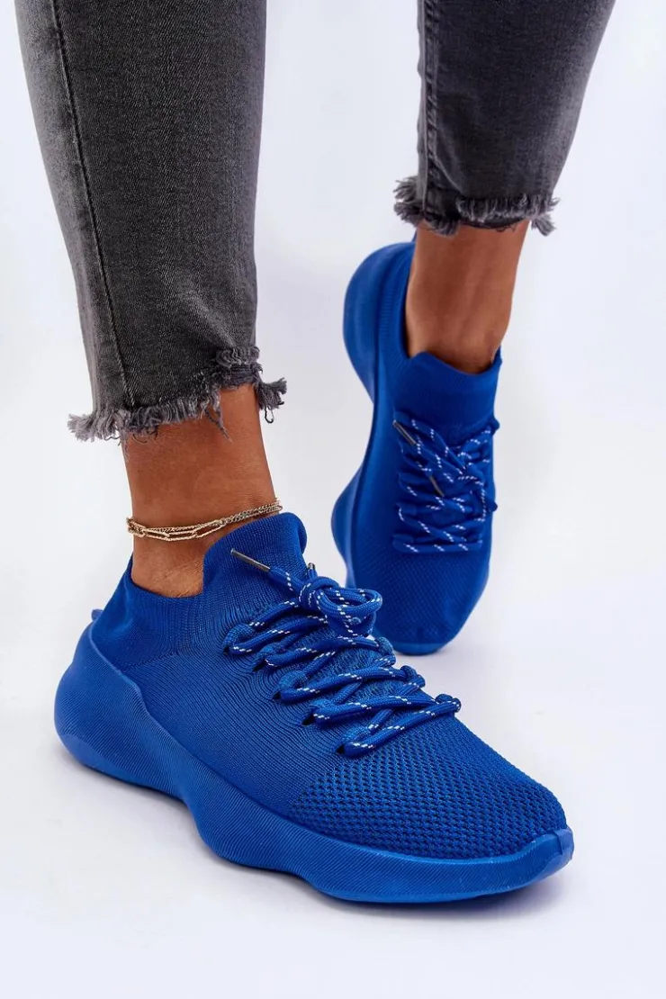 Boto Sneakersy Damskie*Wsuwane Buty Sportowe Damskie Niebieskie Juhitha
