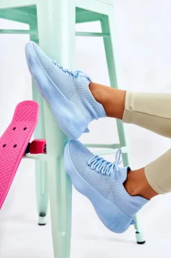 Damskie Boto Wsuwane Buty Sportowe Damskie Jasnoniebieskie Dalmiro