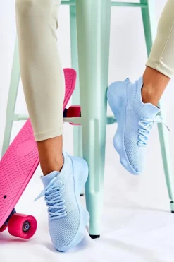 Damskie Boto Wsuwane Buty Sportowe Damskie Jasnoniebieskie Dalmiro