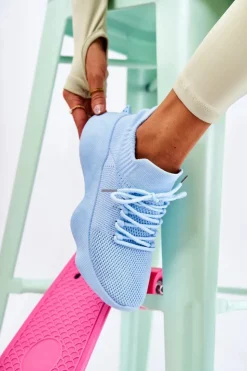 Damskie Boto Wsuwane Buty Sportowe Damskie Jasnoniebieskie Dalmiro