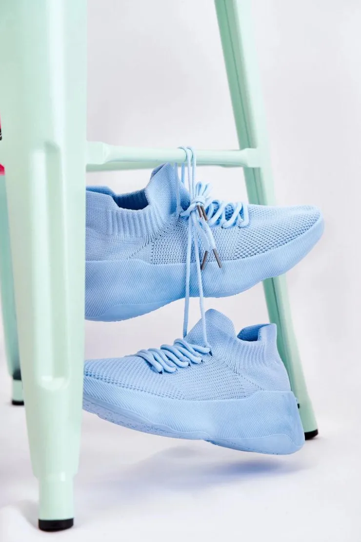 Damskie Boto Wsuwane Buty Sportowe Damskie Jasnoniebieskie Dalmiro