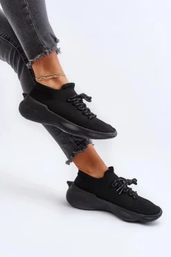 Damskie Boto Wsuwane Buty Sportowe Damskie Czarne Juhitha