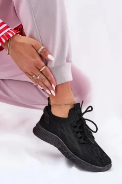 Hot Boto Wsuwane Buty Sportowe Damskie Czarne Galdia