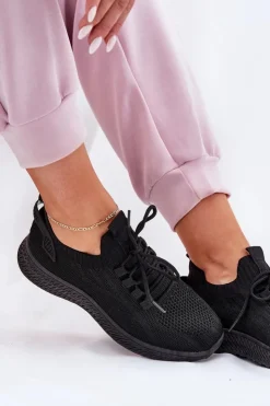 Hot Boto Wsuwane Buty Sportowe Damskie Czarne Galdia