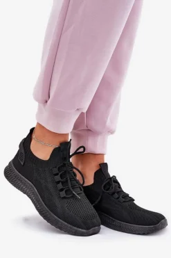 Hot Boto Wsuwane Buty Sportowe Damskie Czarne Galdia