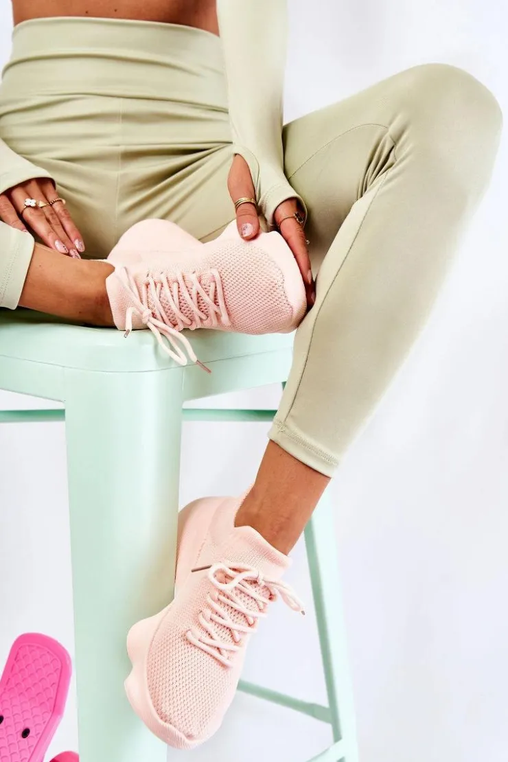 Damskie Boto Wsuwane Buty Sportowe Damskie Różowe Dalmiro