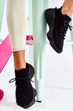 Boto Sneakersy Damskie*Wsuwane Buty Sportowe Damskie Czarne Dalmiro