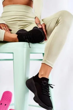 Boto Sneakersy Damskie*Wsuwane Buty Sportowe Damskie Czarne Dalmiro