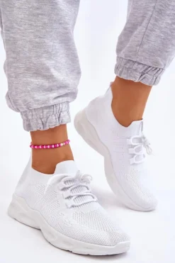 Boto Sneakersy Damskie*Wsuwane Damskie Buty Sportowe Białe Ellison