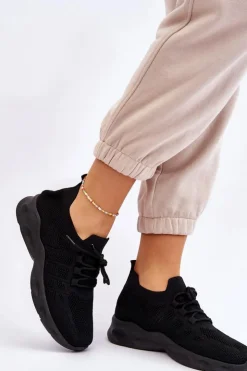 Clearance Boto Wsuwane Damskie Buty Sportowe Czarne Ellison