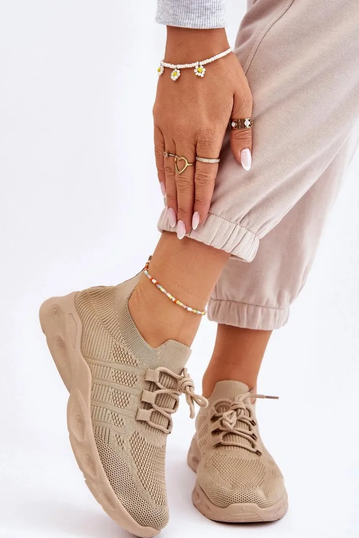 Damskie Boto Wsuwane Damskie Buty Sportowe Beżowe Ellison