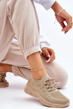 Damskie Boto Wsuwane Damskie Buty Sportowe Beżowe Ellison