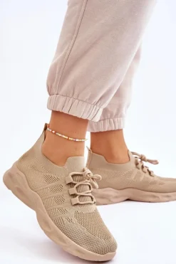 Damskie Boto Wsuwane Damskie Buty Sportowe Beżowe Ellison