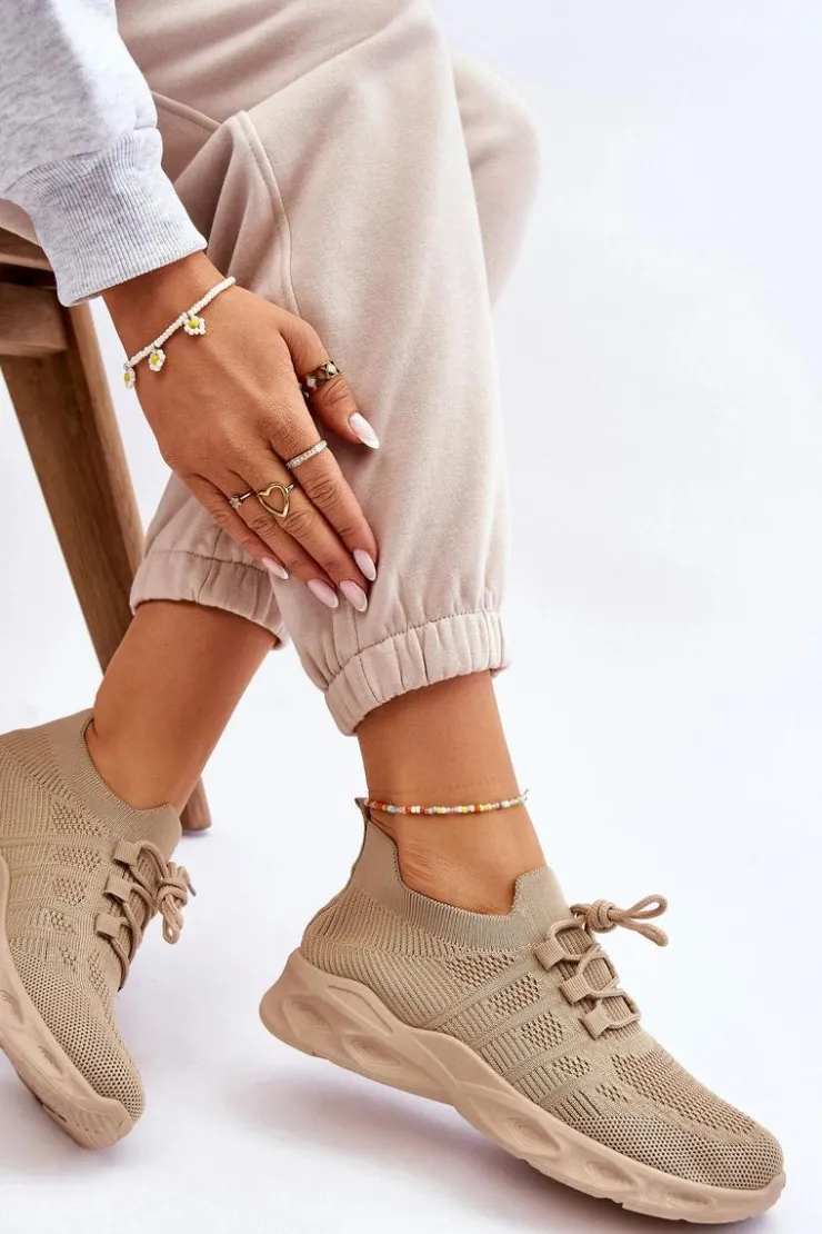 Damskie Boto Wsuwane Damskie Buty Sportowe Beżowe Ellison