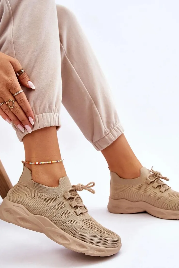 Damskie Boto Wsuwane Damskie Buty Sportowe Beżowe Ellison