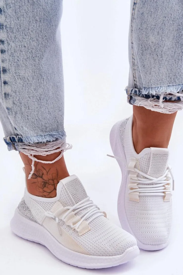 Online Boto Wsuwane Damskie Buty Sportowe Białe Hold Me!