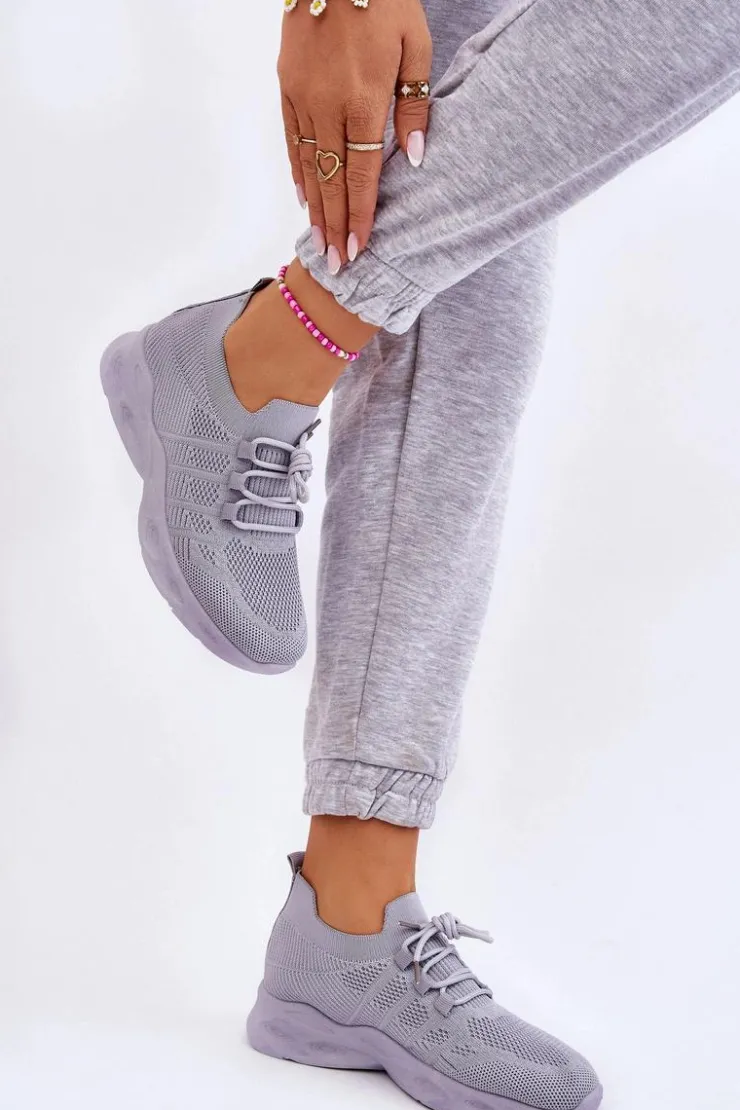 Hot Boto Wsuwane Damskie Buty Sportowe Szare Ellison