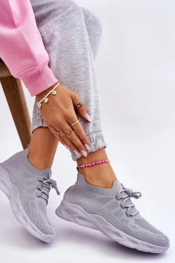 Hot Boto Wsuwane Damskie Buty Sportowe Szare Ellison