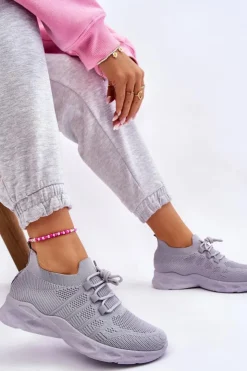 Hot Boto Wsuwane Damskie Buty Sportowe Szare Ellison