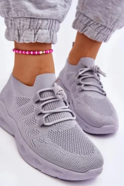 Hot Boto Wsuwane Damskie Buty Sportowe Szare Ellison