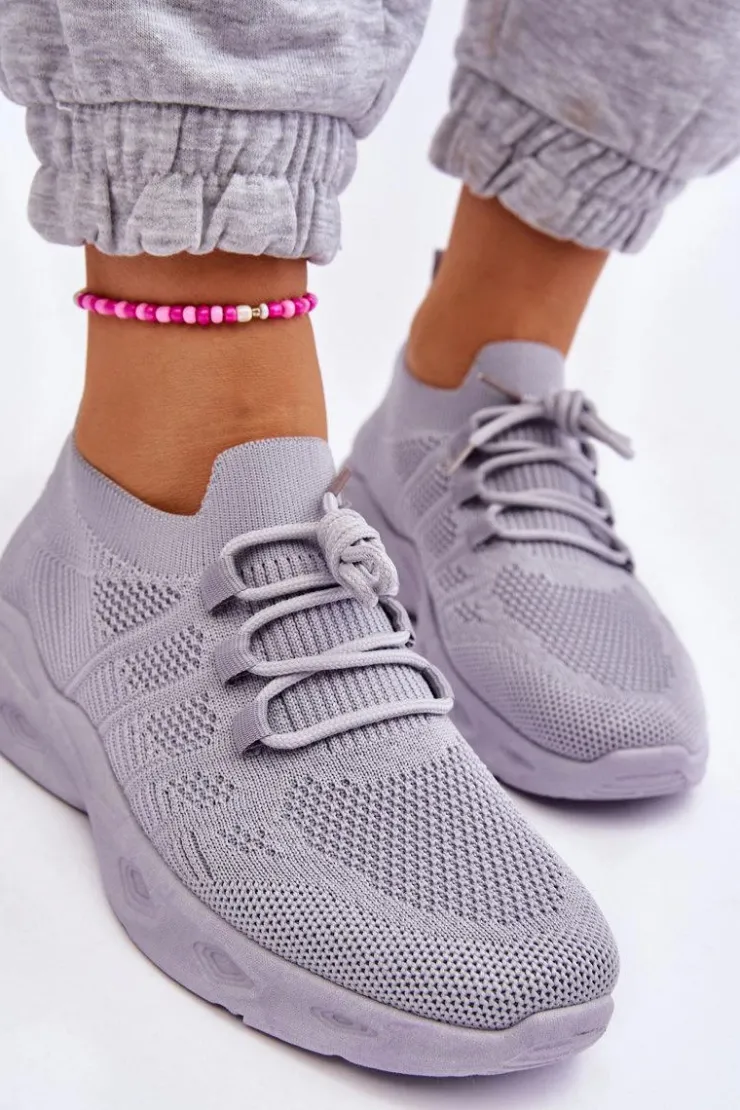 Hot Boto Wsuwane Damskie Buty Sportowe Szare Ellison