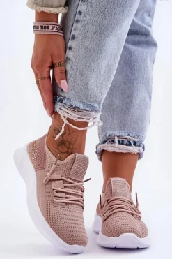 Boto Buty Sportowe Na Platformie|Sneakersy Damskie*Wsuwane Damskie Buty Sportowe Różowe Hold Me!