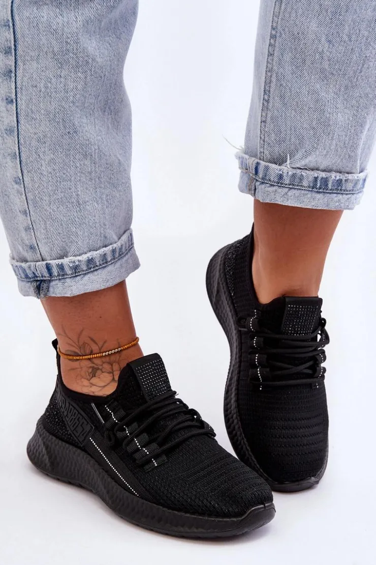 Damskie Boto Wsuwane Damskie Buty Sportowe Czarne Hold Me!