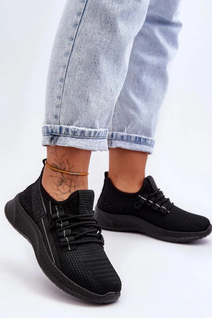 Damskie Boto Wsuwane Damskie Buty Sportowe Czarne Hold Me!