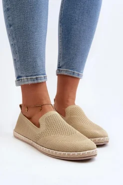 Boto Trampki Damskie Slip-On*Wsuwane Damskie Espadryle Beżowe Harmonie Beżowy