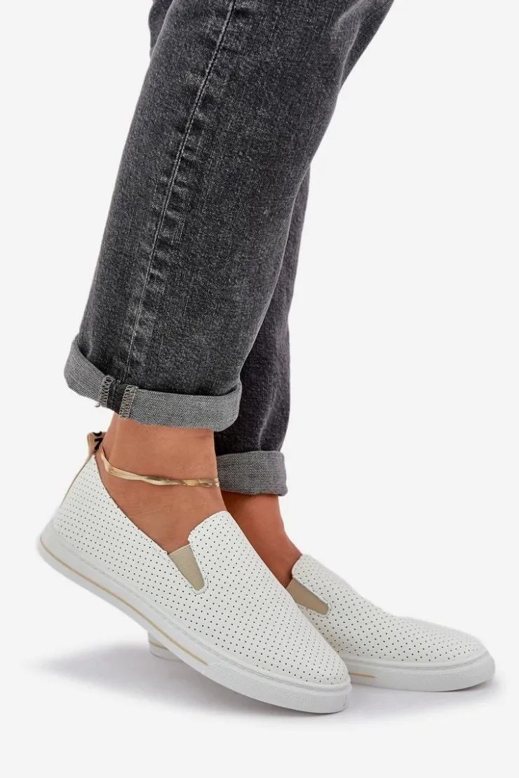 Boto Trampki Damskie Slip-On|Trampki Damskie Niskie*Wsuwane Eko Skórzane Damskie Tenisówki Trampki Z Napisem Jasnobeżowe Zalinne