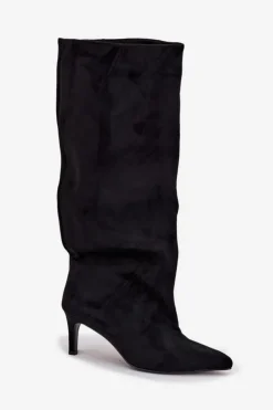 Boto Kozaki Ocieplane|Kozaki Na Szpilce*Wsuwane Kozaki Damskie Na Szpilce Czarne Taffine