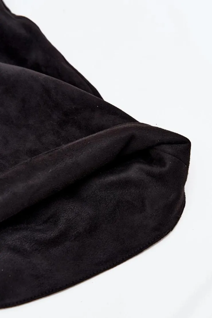 Damskie Boto Wsuwane Kozaki Damskie Na Szpilce Z Eko Zamszu Czarne Noretta