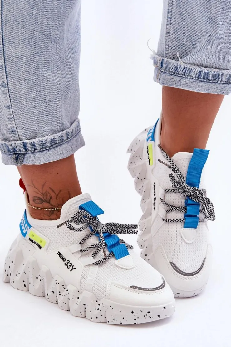 Discount Boto Wsuwane Modne Sneakersy Białe Evolution