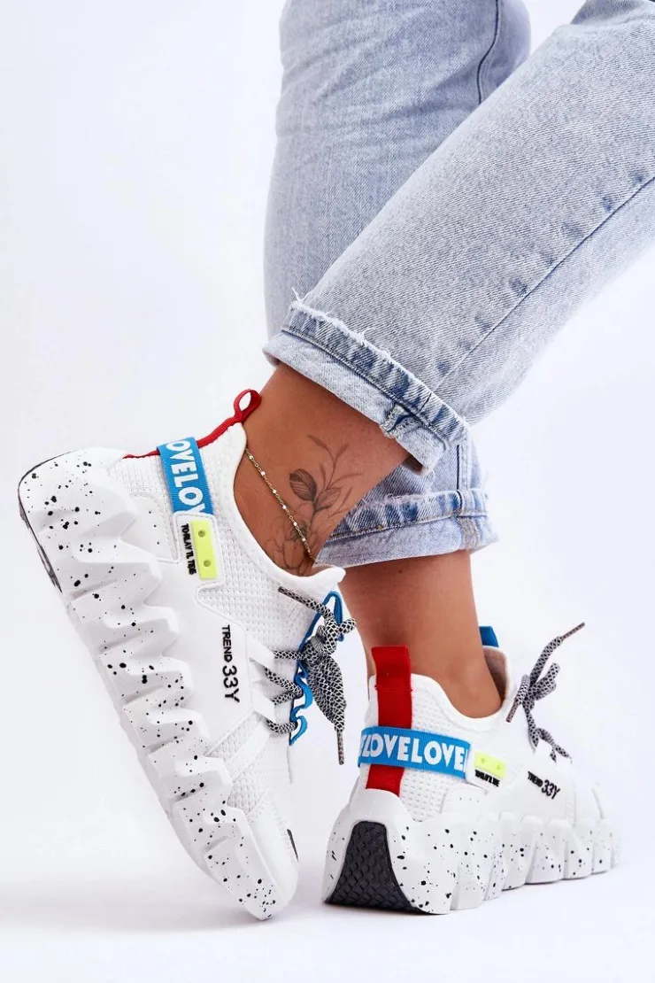 Discount Boto Wsuwane Modne Sneakersy Białe Evolution