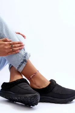 Discount Evento Wsuwane Niskie Śniegowce Czarne Olwina