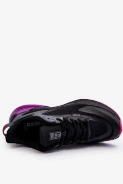 Big Star Shoes Buty Sportowe Big Star|Sneakersy Damskie*Wygodne Buty Sportowe Memory Foam System Big Star LL274335 Czarne