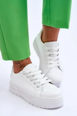 Damskie Boto Wygodne Damskie Buty Sportowe Na Platformie Białe Devan