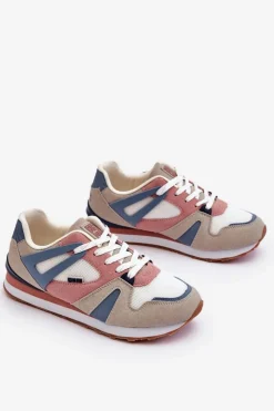 Damskie Big Star Shoes Wygodne Damskie Sneakersy Memory Foam Big Star LL274951 Niebieskie