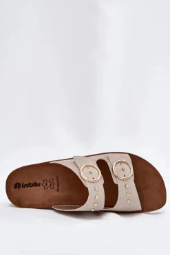 INBLU Klapki Na Platformie|Klapki Damskie Klasyczne*Wygodne Klapki Damskie CP000054 Beżowe Beżowy