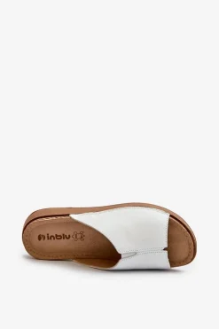 Damskie INBLU Wygodne Klapki Damskie Z Eko Skóry GS0003I1 Białe