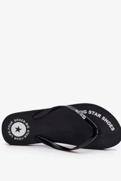 Discount Big Star Shoes Wygodne Klapki Japonki Big Star LL274800 Czarne