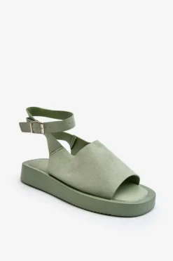 Damskie Boto Wygodne Sandały Damskie Na Platformie Zielone Rubie