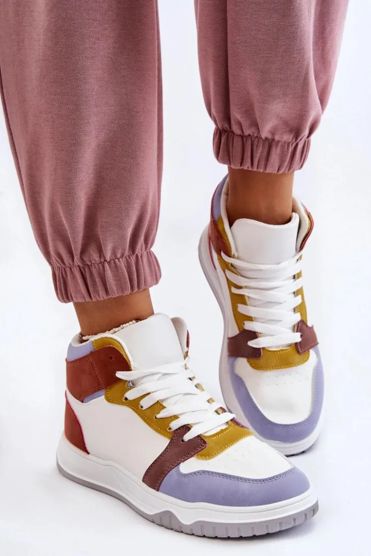 Best Boto Wysokie Damskie Buty Sportowe Trampki Multikolor Rumour