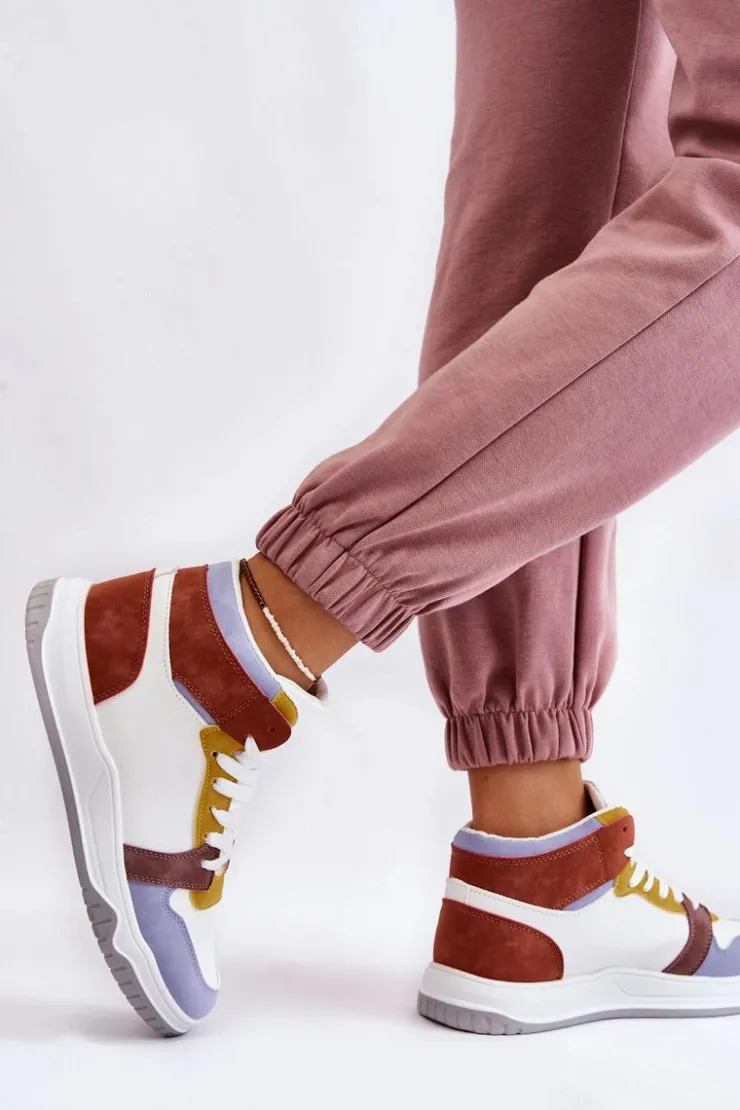 Best Boto Wysokie Damskie Buty Sportowe Trampki Multikolor Rumour