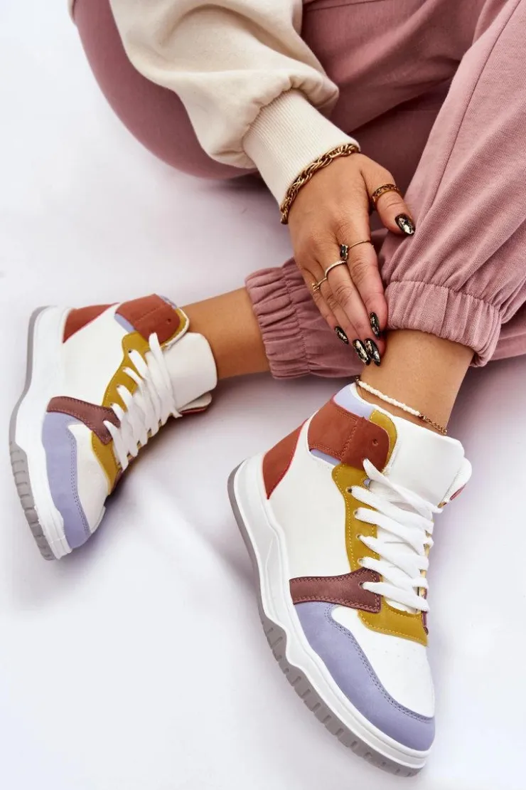 Best Boto Wysokie Damskie Buty Sportowe Trampki Multikolor Rumour