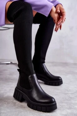 Boto Muszkieterki|Kozaki Wiosenne*Wysokie Damskie Kozaki Za Kolano Czarne Austin