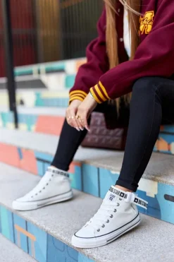 Big Star Shoes Trampki Ocieplane|Trampki Damskie Big Star*Wysokie Ocieplane Trampki Big Star GG274027 Białe Biały