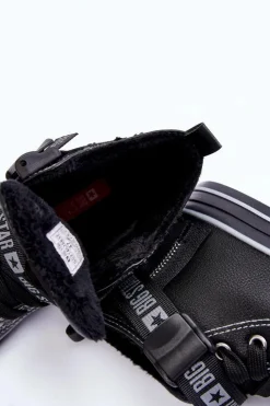 Big Star Shoes Trampki Ocieplane|Trampki Damskie Big Star*Wysokie Ocieplane Trampki Big Star GG274026 Czarne